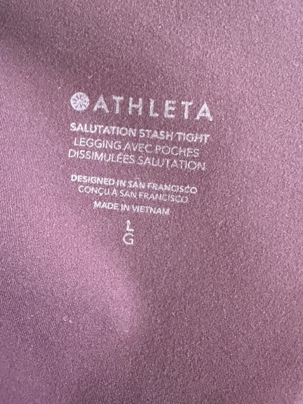 Athleta Burgundy Three-Piece Active Set — Sports Bra, Leggings & Jacket - Picture 6 of 8